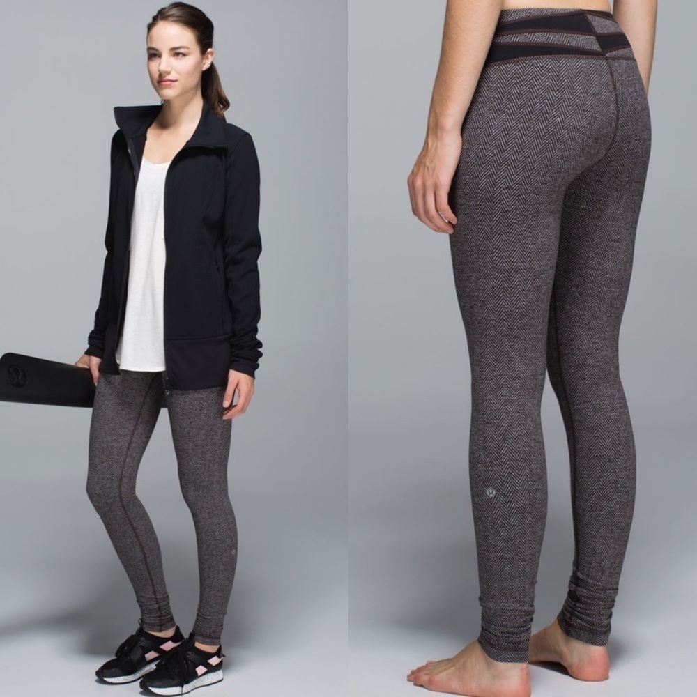 Lululemon Wunder Under Giant Herringbone Black He… - image 1